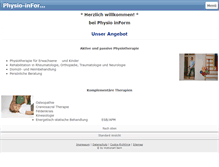 Tablet Screenshot of physio-inform.ch